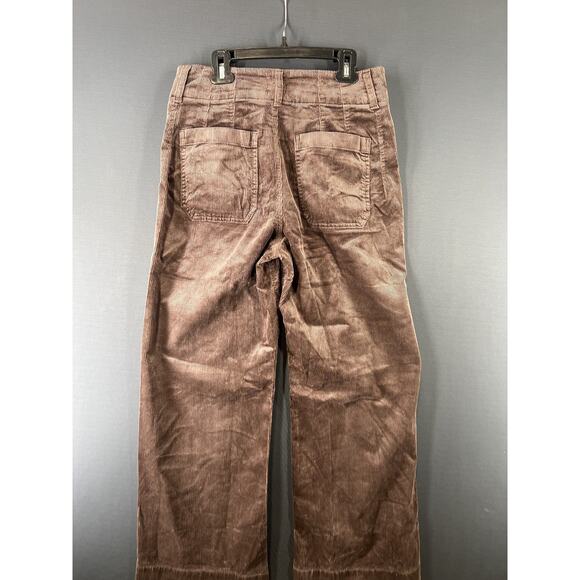 New Anthropologie Maeve Size 28 Petite Colette Cropped Corduroy Wide Leg Pants - Picture 5 of 10